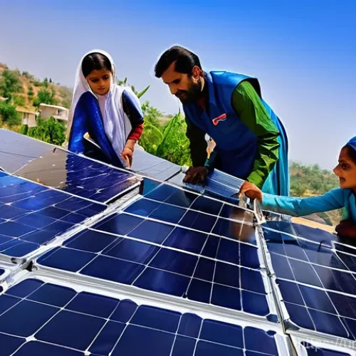 태양광 발전 설치 시 주의해야 할 점 - Professional Solar Panel Installation at a Pakistani Home**

A vibrant, sunny daytime scene on the r...